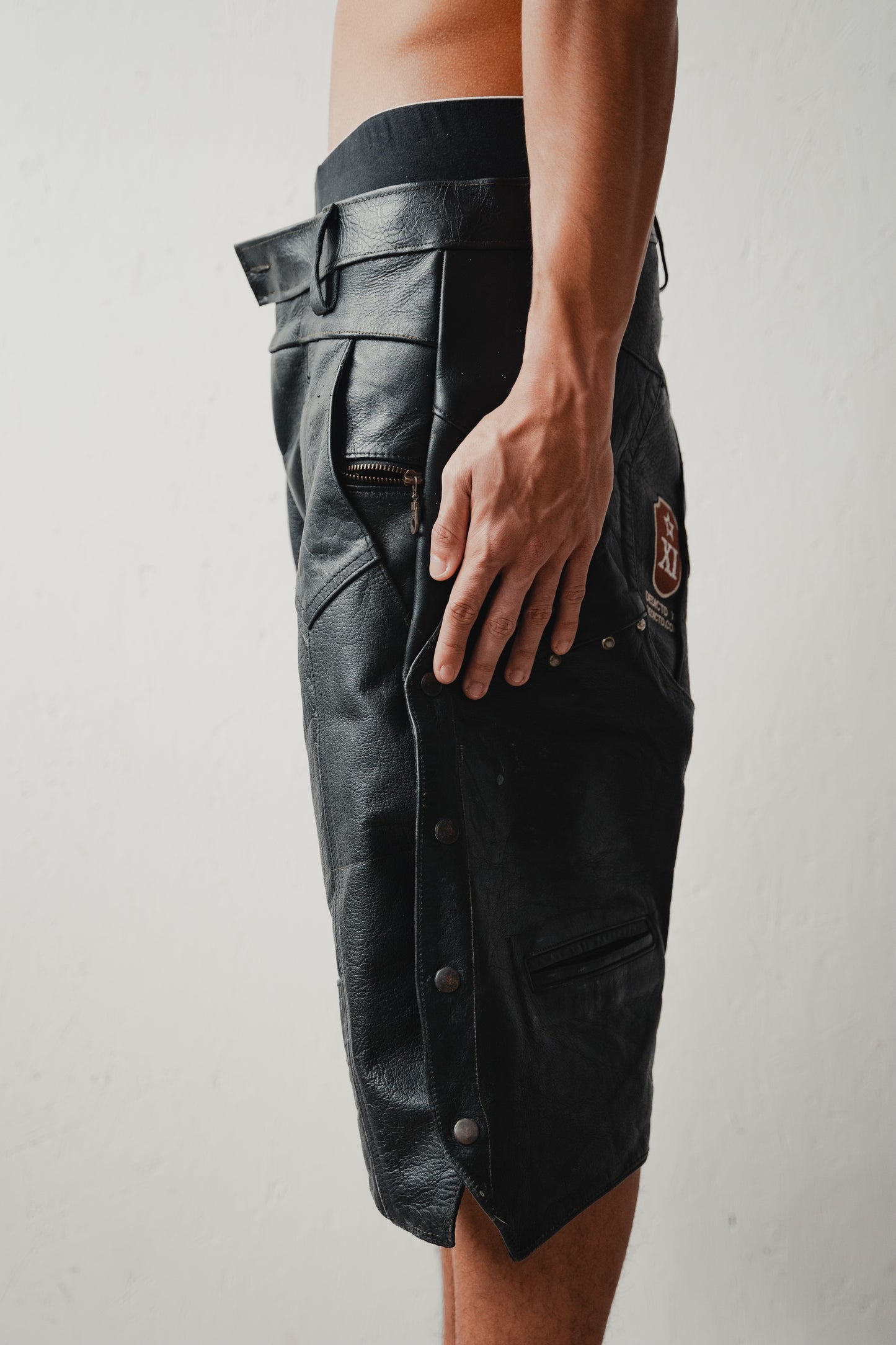 leather waistcoat jhorts